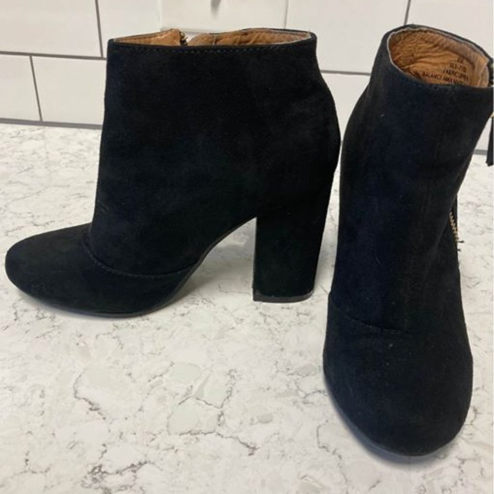 Black Suede Booties